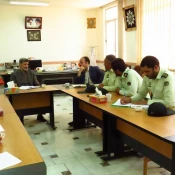 جلسه تعامل ریاست،حراست و معاونین پیرامون حفاظت و حراست دانشجویان با فرمانده نیروی انتظامی  4