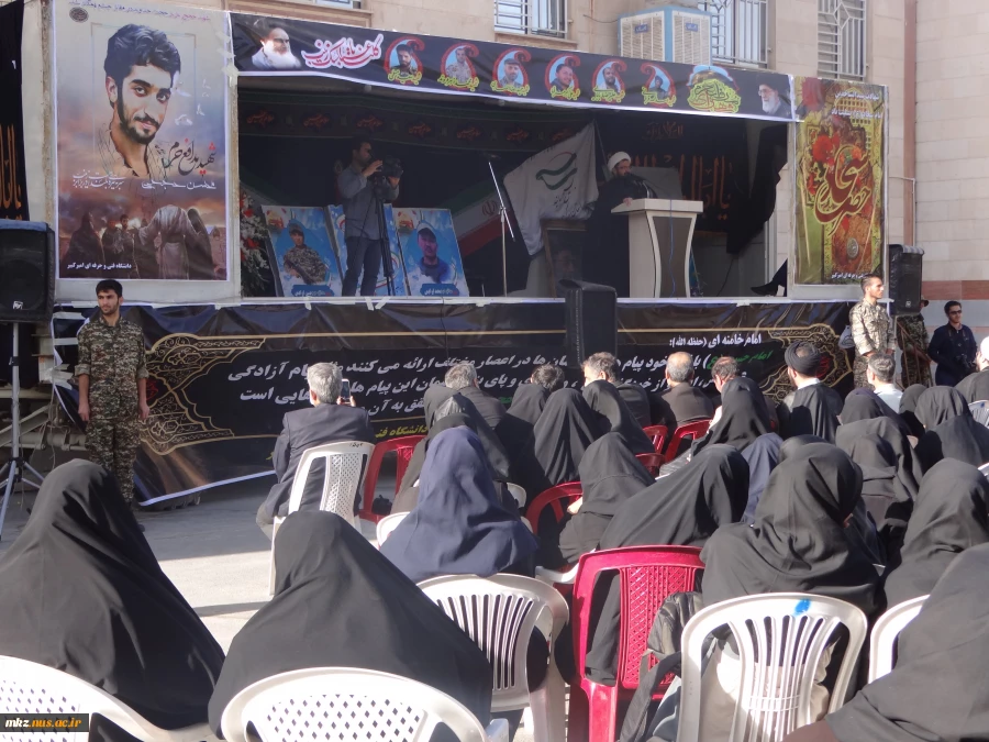 برگزاری مراسم تجمع عاشورائیان،یادواره شهدای مدافع حرم استان و شهید بی سر محسن حججی در دانشگاه فنی امیرکبیر اراک 4
