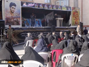 برگزاری مراسم تجمع عاشورائیان،یادواره شهدای مدافع حرم استان و شهید بی سر محسن حججی در دانشگاه فنی امیرکبیر اراک 6