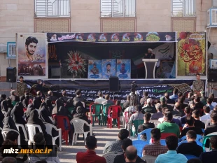 برگزاری مراسم تجمع عاشورائیان،یادواره شهدای مدافع حرم استان و شهید بی سر محسن حججی در دانشگاه فنی امیرکبیر اراک 7