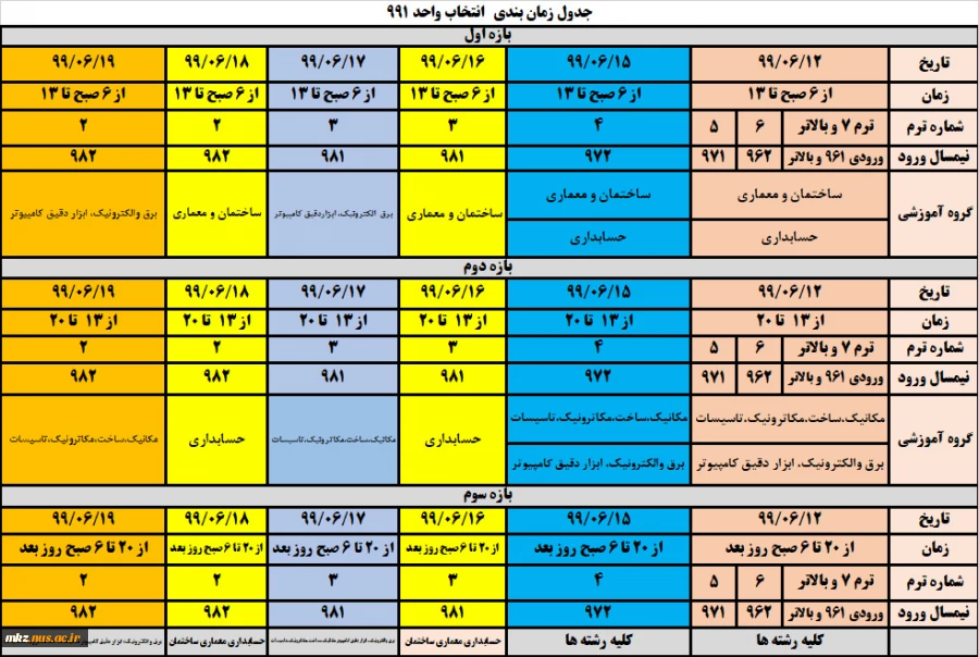 انتخاب واحد 991 2