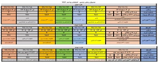 جدول زمانبندی انتخاب واحد
