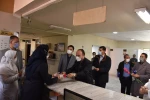 حضور رئیس دانشگاه فنی و حرفه ای استان مرکزی در بیمارستان ولیعصر به مناسبت میلاد حضرت زینب (س) و روز پرستار  2